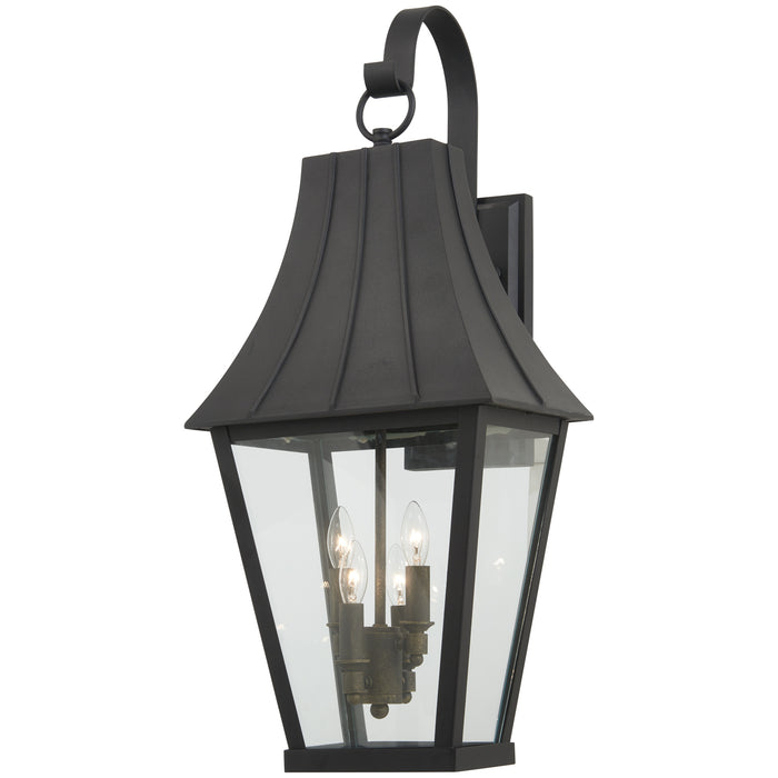Minka Lavery Great Outdoors Chateau Grande 4 Lights Outdoor Wall Mount-Coal W/Gold