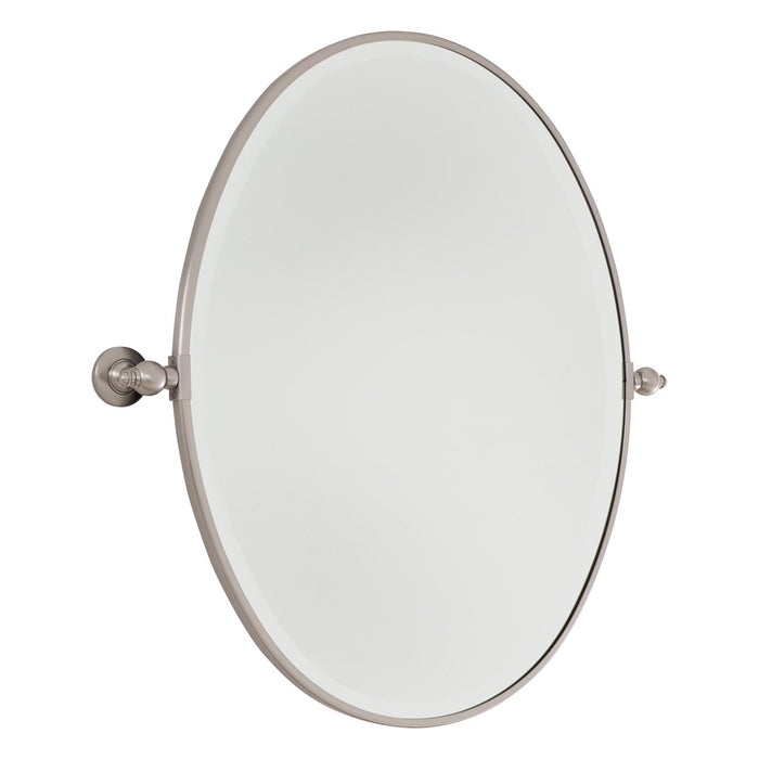 Minka Lavery 1433-84 Brushed Nickel Pivoting Large Oval Mirror