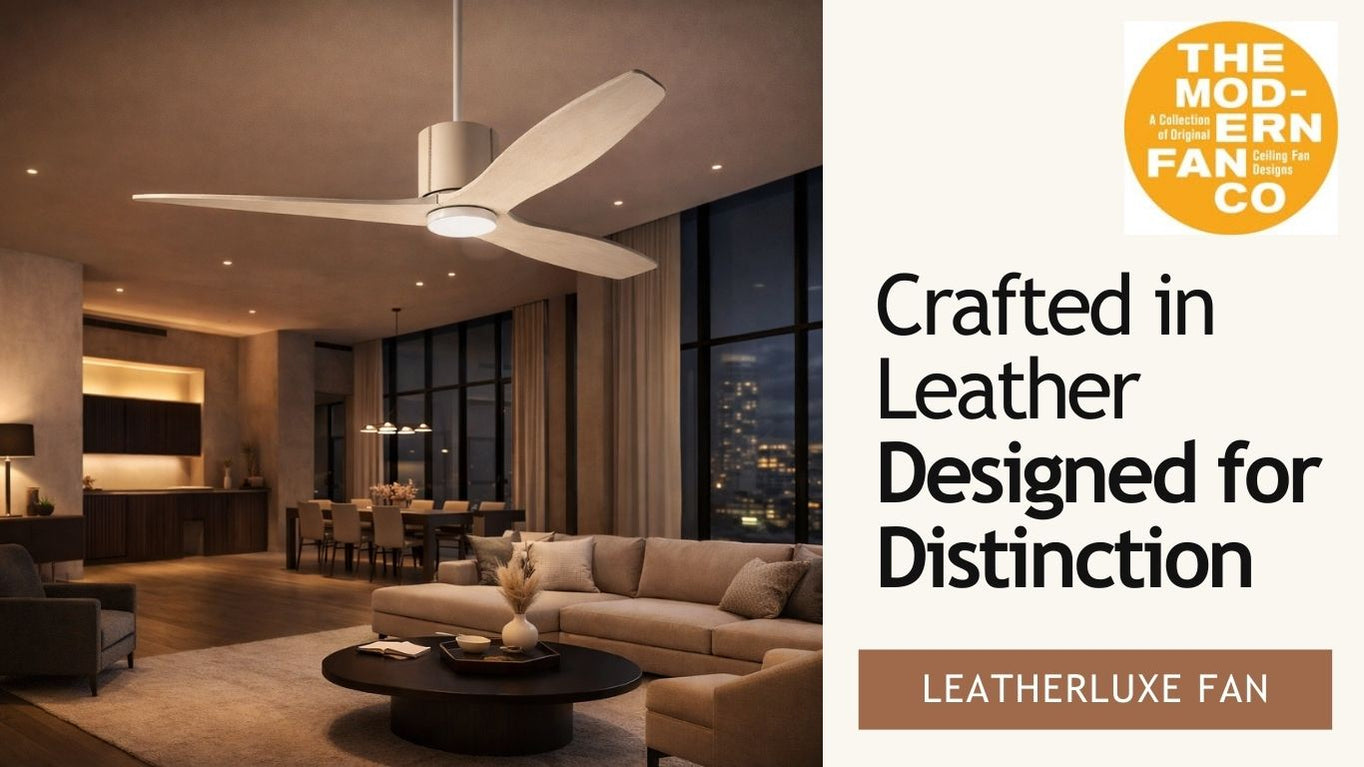 Premium Class Fans Modern Fan Company LeatherLuxe DC Ceiling Fan Collection | Luxury Mode ...