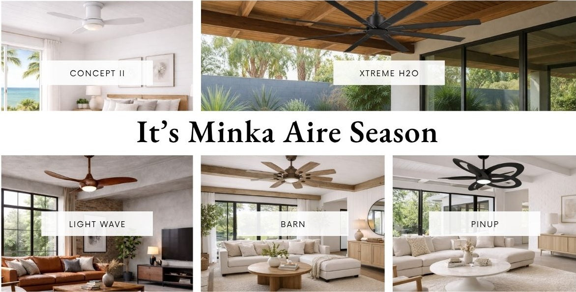 Minka Aire modern ceiling fans in contemporary, outdoor and LED styles