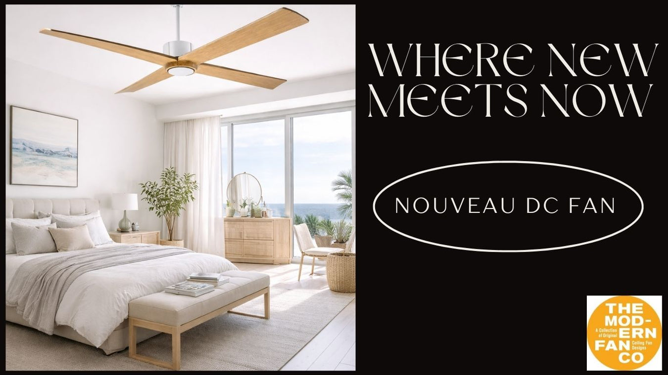 Modern Fan Company Nouveau DC Modern Ceiling Fans with Solid Wood Blades