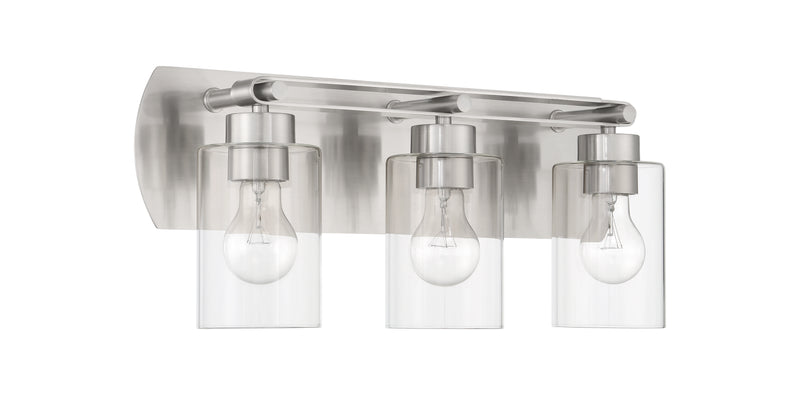 Craftmade 17621BNK3 Hendrix 3 Light Bathroom Vanity Light -Brushed Polished Nickel