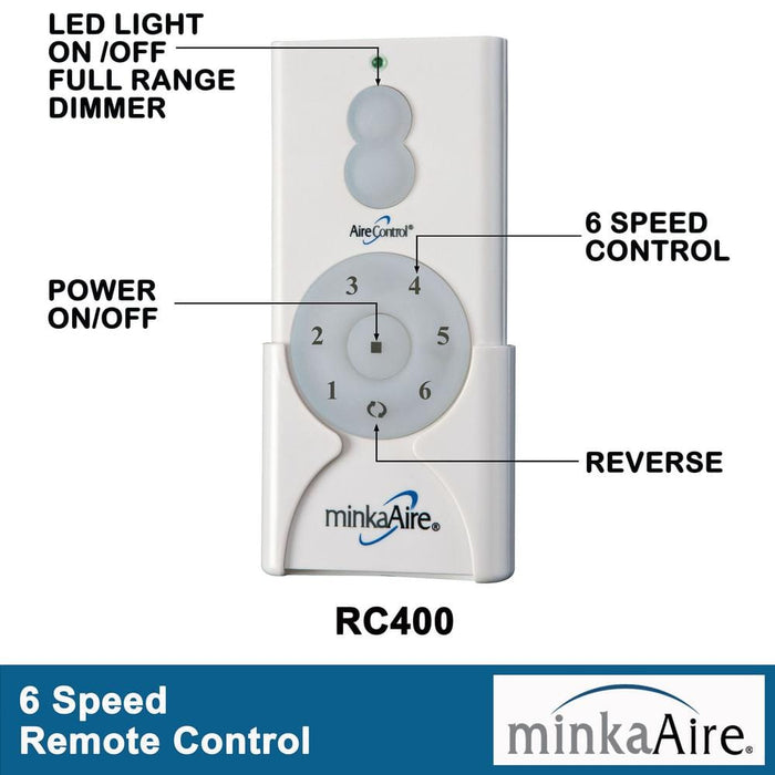 Minka Aire F787-SBR/CL Simple 52 in. Outdoor Soft Brass Ceiling Fan with Remote