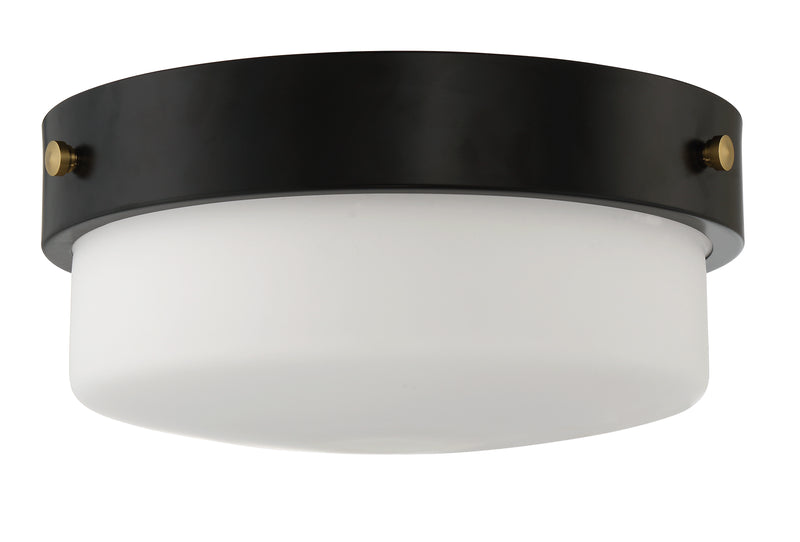 Craftmade X3214-FB Oak Street 2 Light 13" Flush Mount -Flat Black
