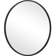 Bravik Matte Black Mirror | Modern Round Engineered Polymer Frame Bathroom Vanity Mirror (43 in. W x 43 in. H x 1 in. D)