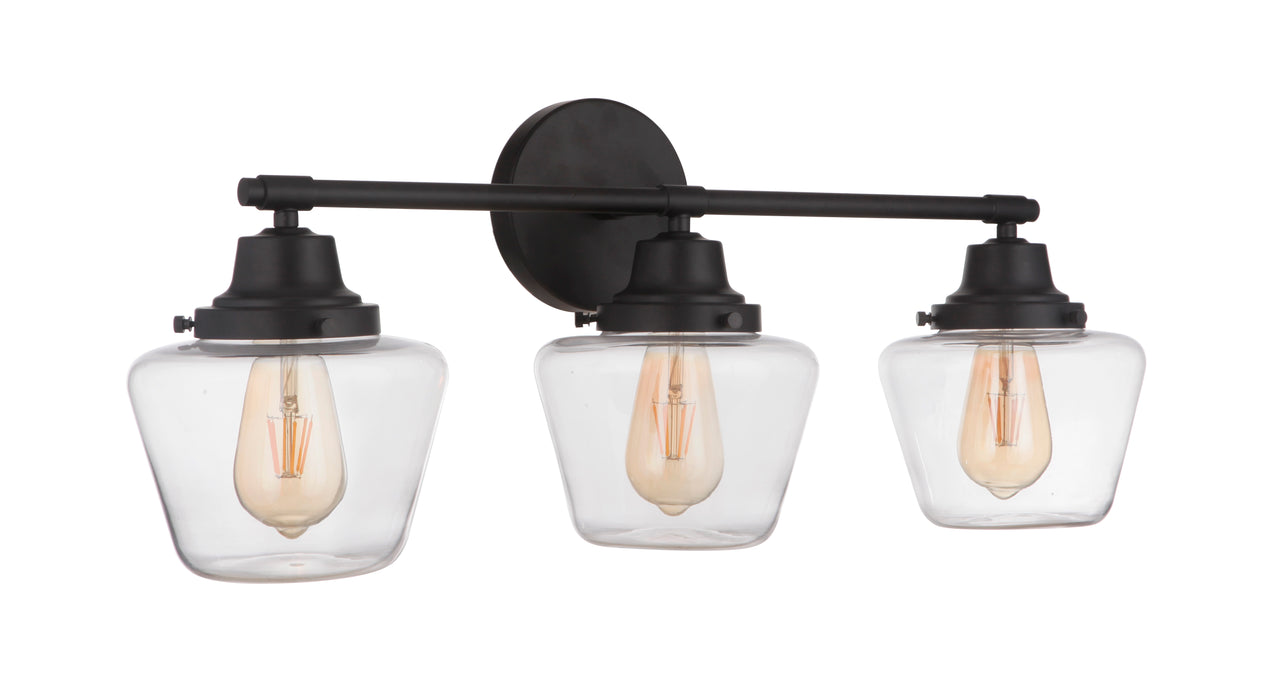 Craftmade 19528FB3 Essex 3 Light Vanity -Flat Black