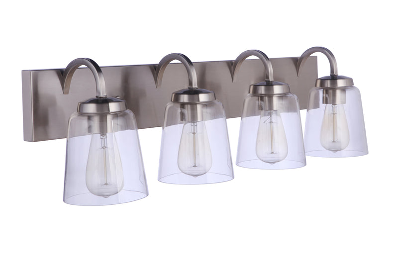 Craftmade 16331BNK4 Elsa 4 Light Bathroom Vanity Light -Brushed Polished Nickel