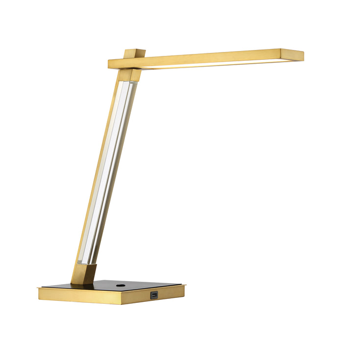 George Kovacs P1925-726-L Sauvity LED Table Lamp -Coal & Soft Brass