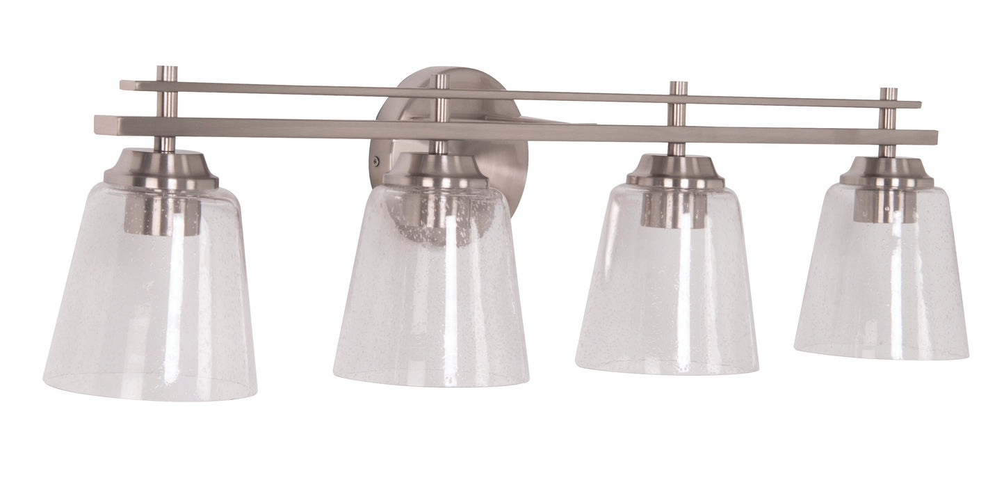 Craftmade 19633BNK4 Drake 4 Light Vanity -Brushed Polished Nickel