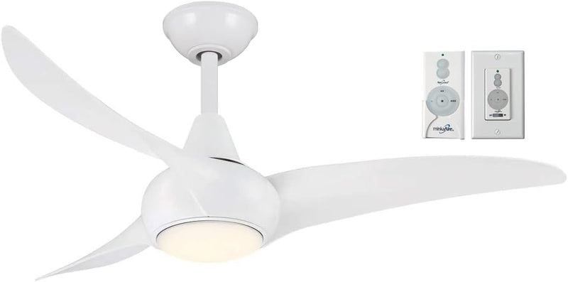 Minka Aire Light Wave 44 in. LED White Ceiling Fan with Remote & Wall Controls