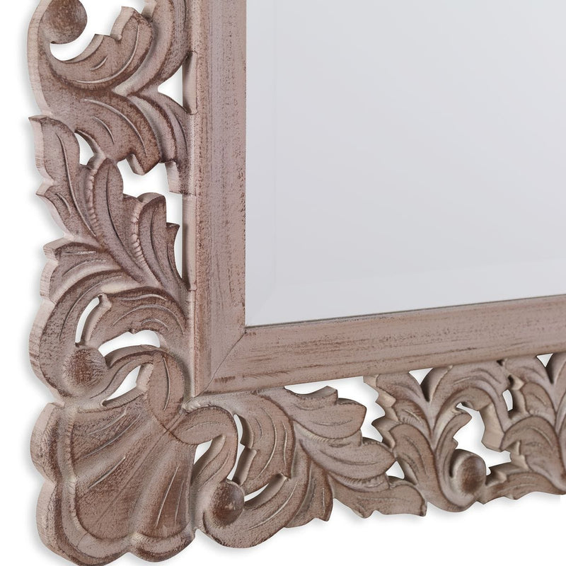 Auren Mirror | Classic Ornate Rectangle Engineered Wood Frame Mirror Mounted Vertical or Horizontal (31 in. W x 37 in. H x 1 in. D)
