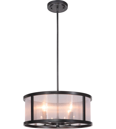 Craftmade 36794-MBK Danbury 4 Light Pendant -Matte Black