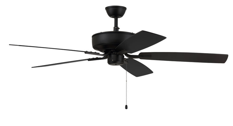 Craftmade P52FB5-52FBGW Pro Plus 52 Ceiling Fan -Flat Black