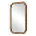 Twila Mirror | Modern Rectangle Engineered Rattan Polymer Frame Bathroom Vanity Mirror Mounted Vertical or Horizontal (22 in. W x 34 in. H x 1 in. D)