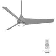 Minka Aire Twist 52" Grey LED Ceiling Fan with Remote Control - ALCOVE LIGHTING