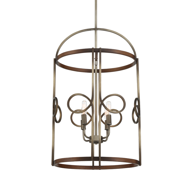 Minka Lavery Yorkville By Robin Baron 4 Light Pendant-Aged Darkwood - ALCOVE LIGHTING