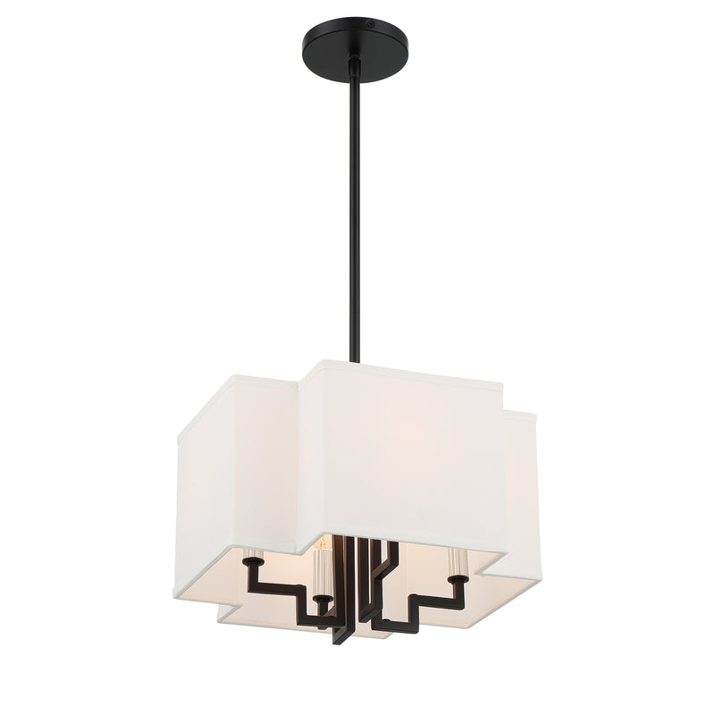 Minka Lavery Upham Estates 4 Light Convertible Semi Flush Pendant-Coal