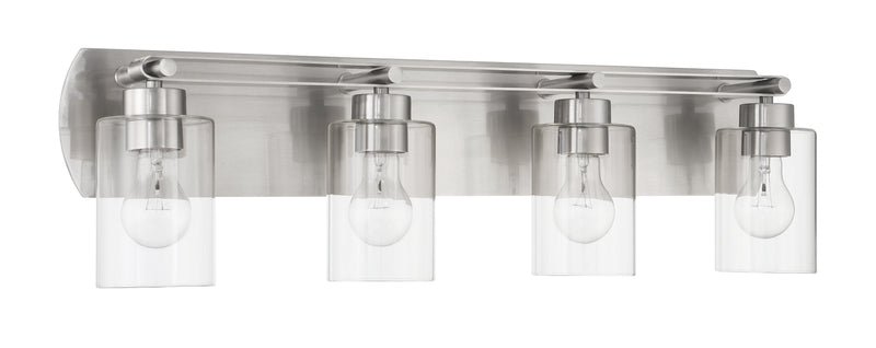 Craftmade 17631BNK4 Hendrix 4 Light Bathroom Vanity Light -Brushed Polished Nickel