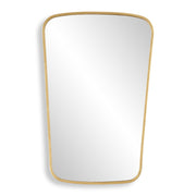 Zenval Gold Leaf Mirror | Modern Iron Frame Bathroom Vanity Mirror (22 in. W x 34 in. H x 1 in. D)