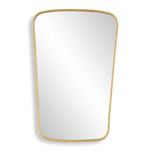 Zenval Gold Leaf Mirror | Modern Iron Frame Bathroom Vanity Mirror (22 in. W x 34 in. H x 1 in. D)