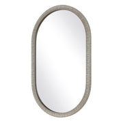 Nuvell Radiant Silver Mirror | Modern Oval Engineered Polymer Frame Bathroom Vanity Mirror (20 in. W x 33 in. H x 1 in. D)