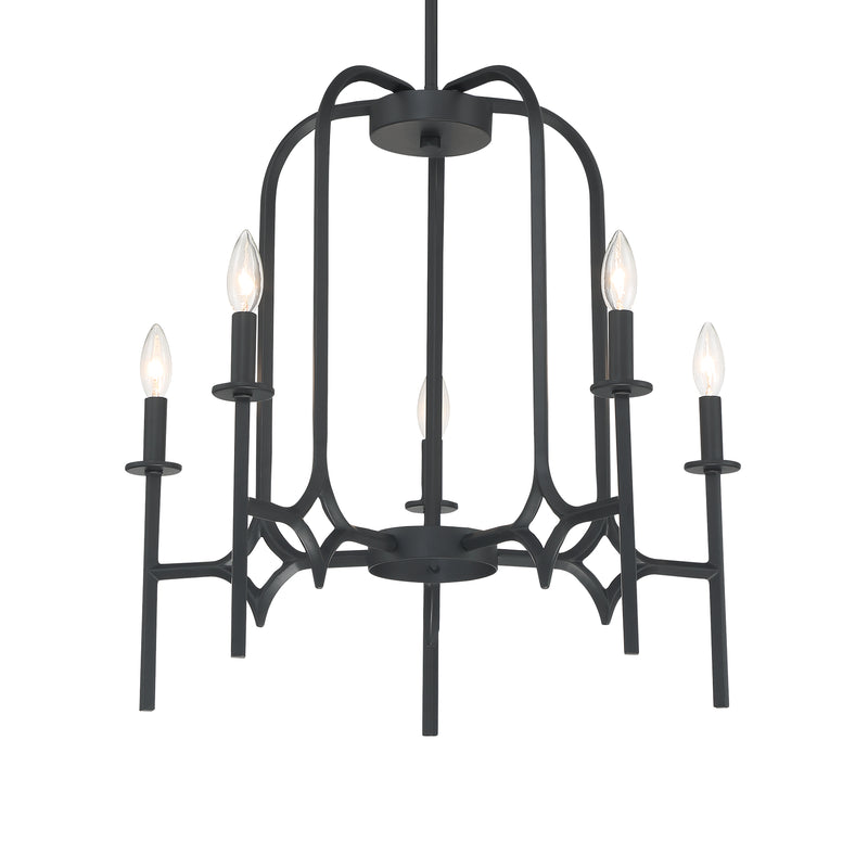 Minka Lavery Muncie 5 Light Chandelier-Coal