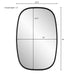 Ovelo Satin Black Mirror | Modern Rectangle Iron Frame Bathroom Vanity Mirror with Rounded Corners Mounted Vertical or Horizontal (22 in. W x 34 in. H x 2 in. D)