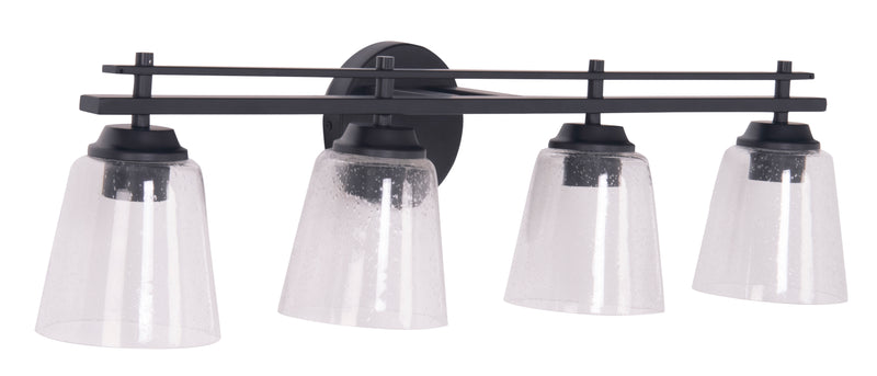 Craftmade 19633FB4 Drake 4 Light Bathroom Vanity Light -Flat Black