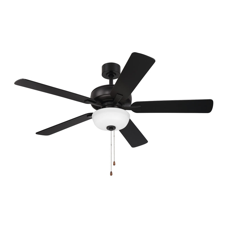 Gallant 52 in. Matte Black Ceiling Fan with LED Light and Pull Chain Control - ALCOVE LIGHTING