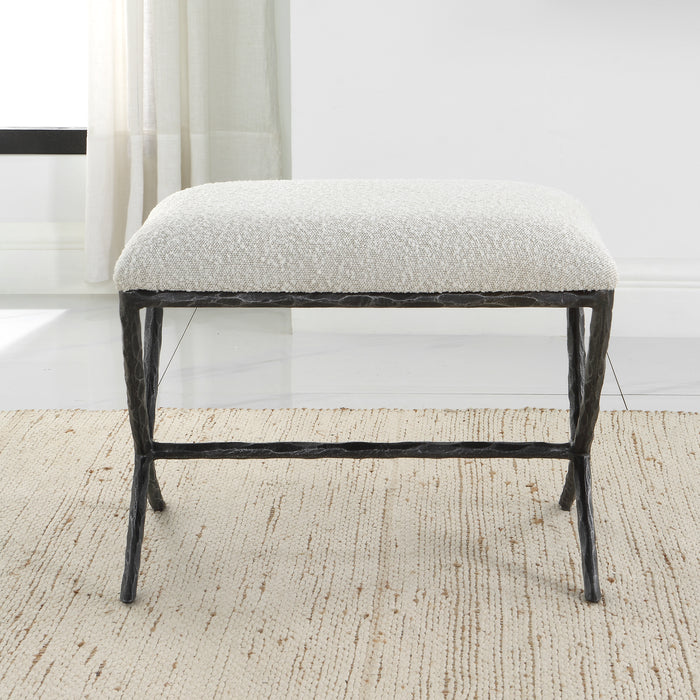 Uttermost Brisby Gray Fabric Small Bench