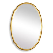 Midora Antique Gold Leaf Mirror | Modern Oval Hammered Iron Frame Bathroom Vanity Mirror Mounted Vertical or Horizontal (24 in. W x 36 in. H x 2 in. D)
