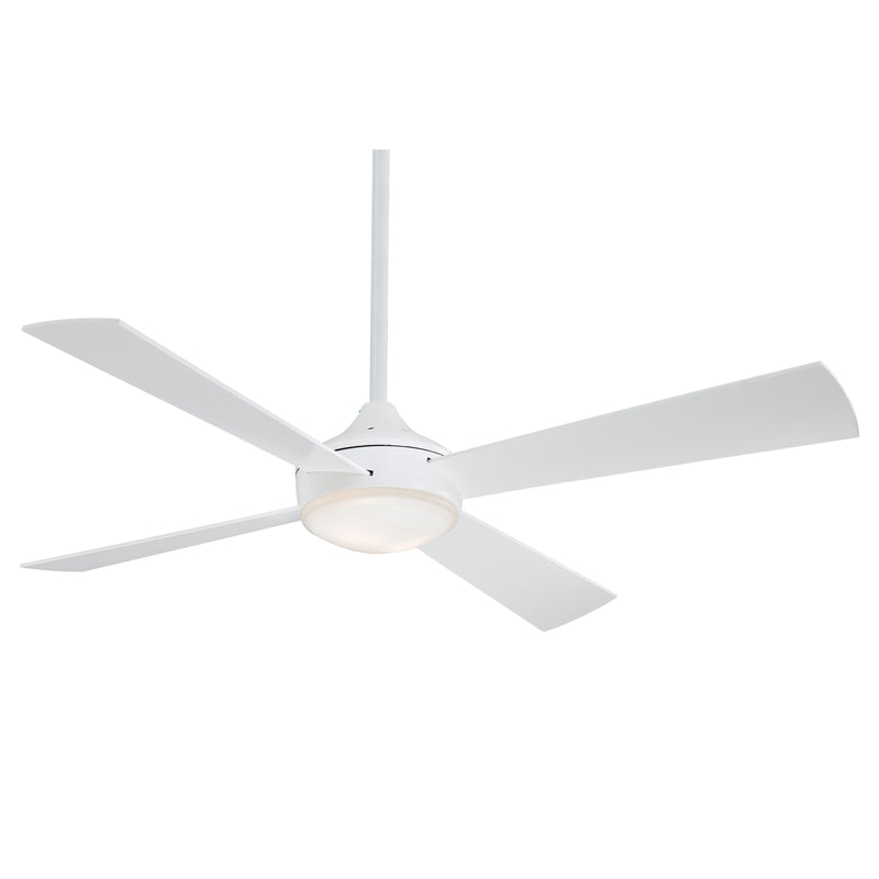 Minka Aire Aluma F521L-WHF 52-Inch LED Ceiling Fan in Flat White with Wall Control