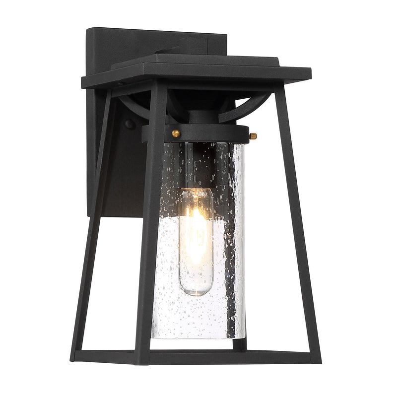 Minka Lavery Great Outdoors Lanister Court 1 Light Outdoor Wall Mount-Coal W/Gold