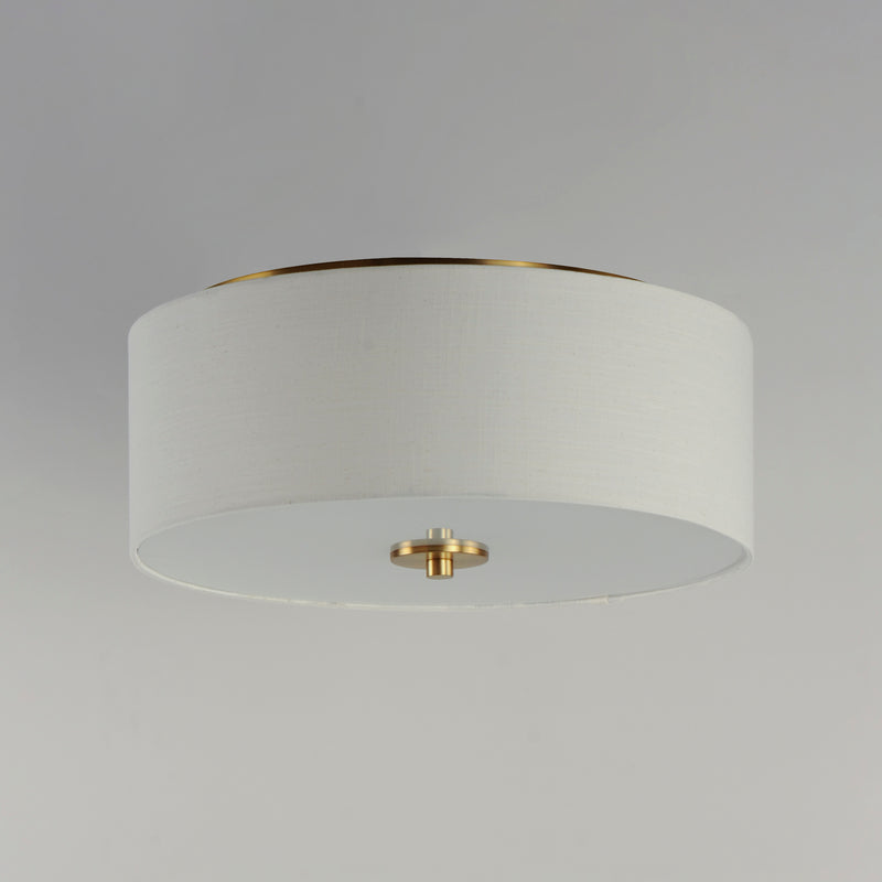 Maxim 10010OMNAB Bongo 3 Light Flush Mount | Natural Aged Brass