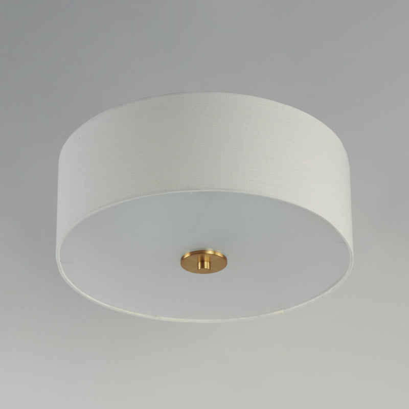 Maxim 10010OMNAB Bongo 3 Light Flush Mount | Natural Aged Brass