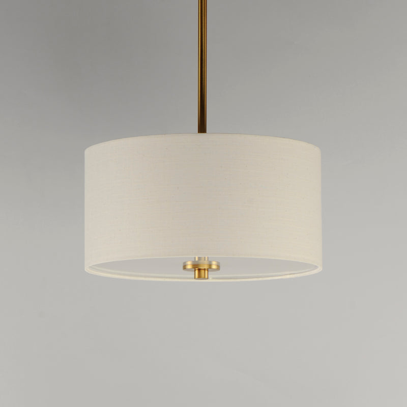 Maxim 10011OMNAB Bongo 2 Light Pendant Semi Flush Mount | Natural Aged Brass
