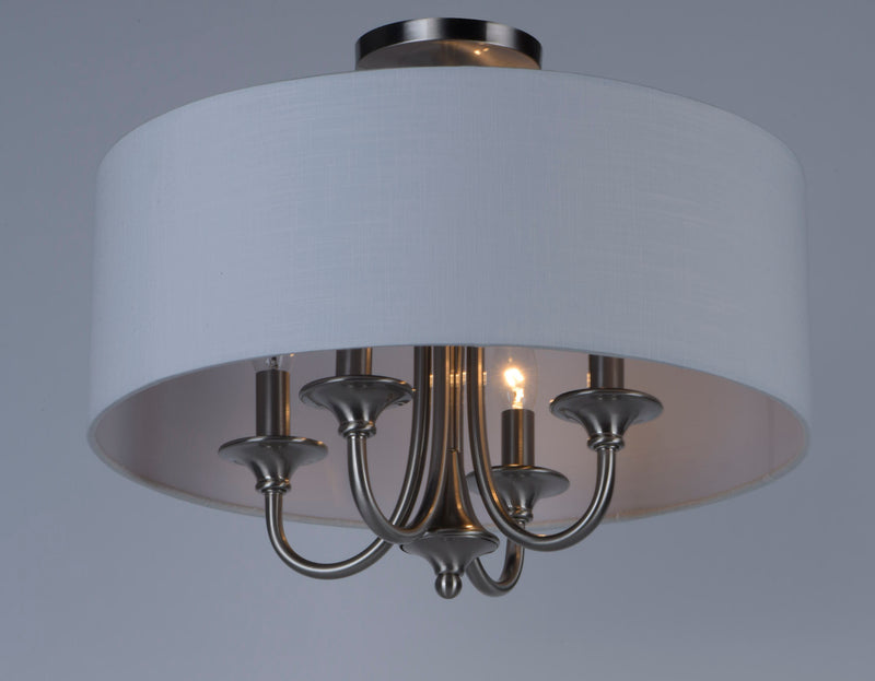 Maxim 10013WLSN Bongo 4 Light Pendant Semi Flush Mount | Satin Nickel