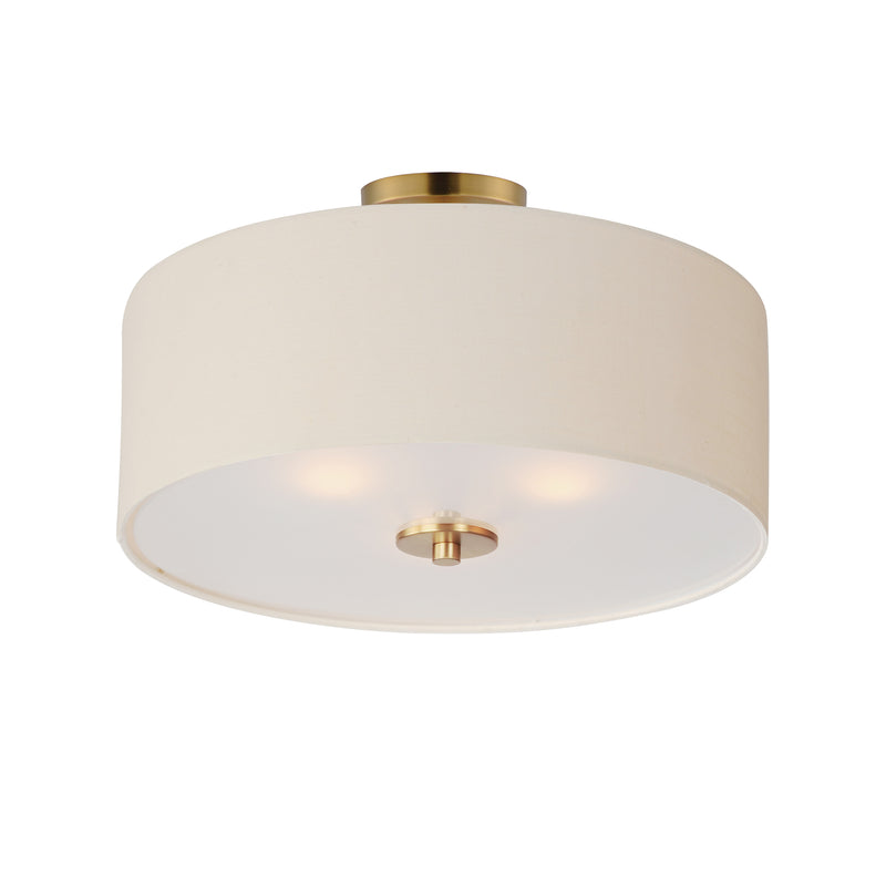 Maxim 10014OMNAB Bongo 3 Light Pendant Semi Flush Mount | Natural Aged Brass