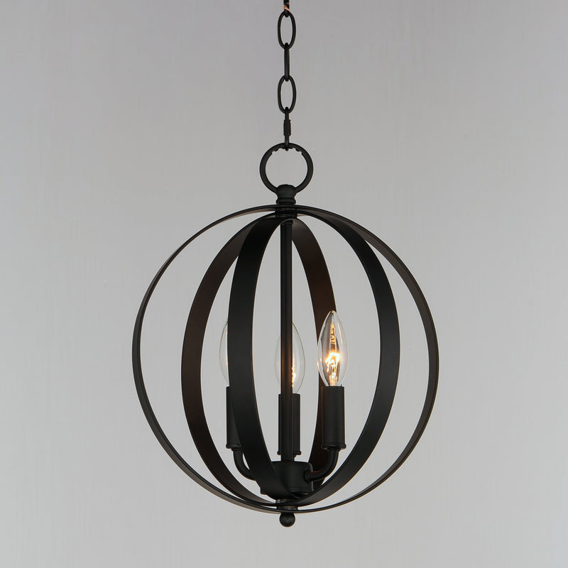 Maxim 10030BK Provident 3 Light Chandelier | Black