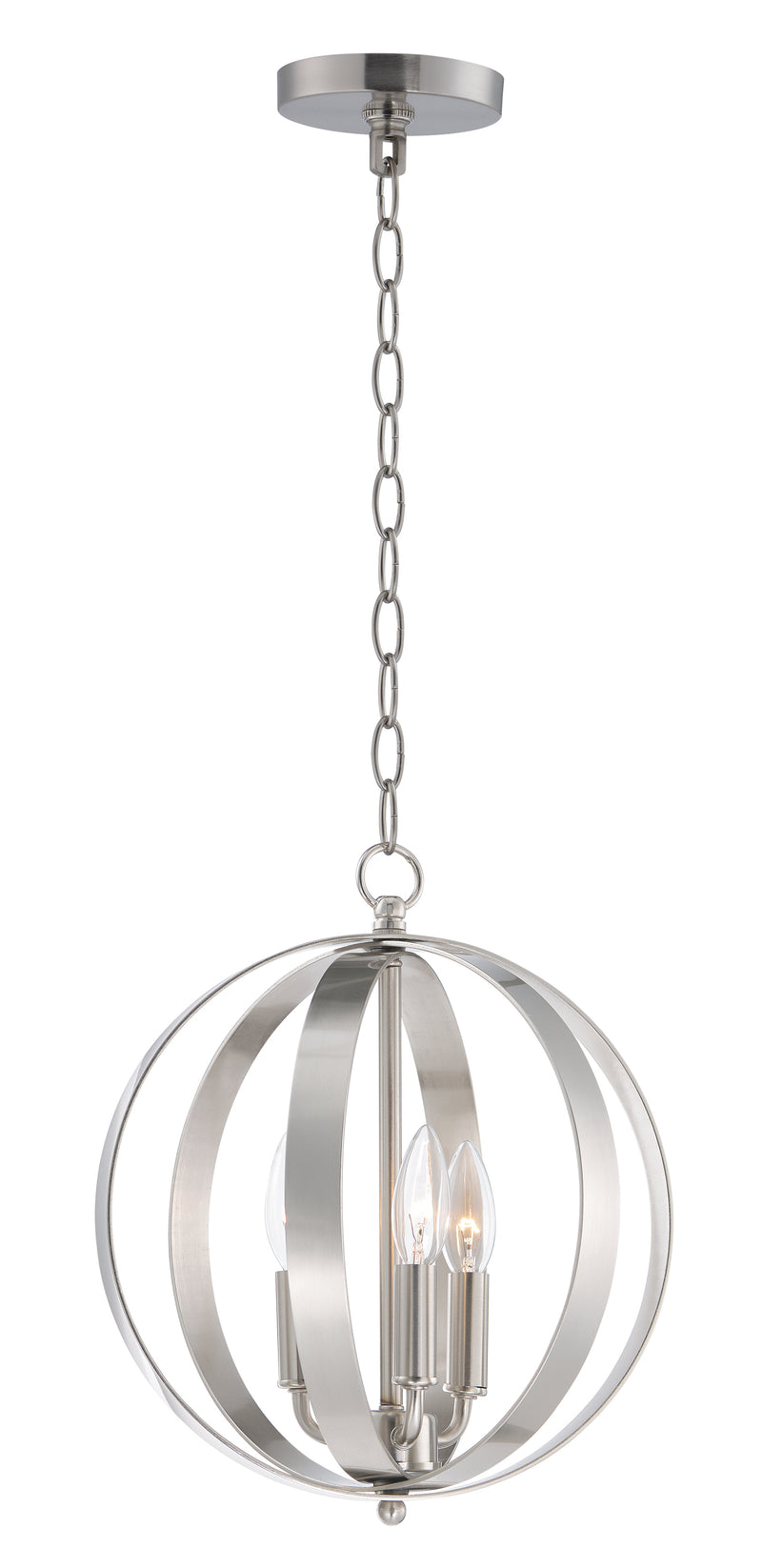 Maxim 10030SN Provident 3 Light Chandelier | Satin Nickel