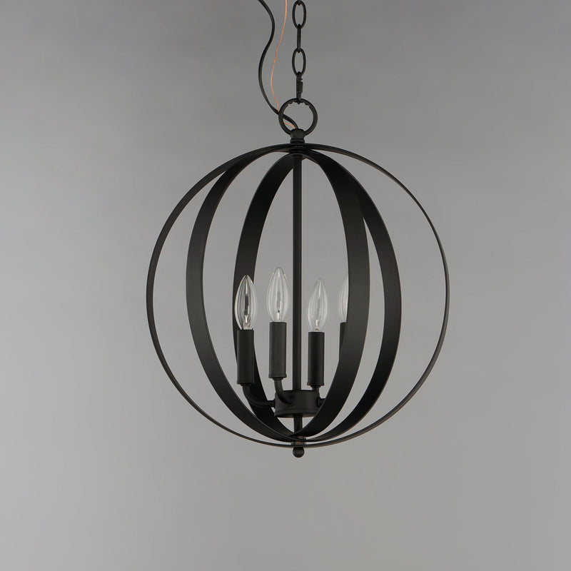 Maxim 10031BK Provident 4 Light Chandelier | Black