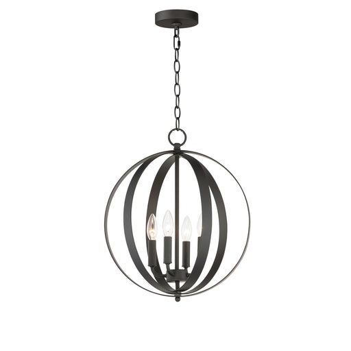 Maxim 10031BK Provident 4 Light Chandelier | Black