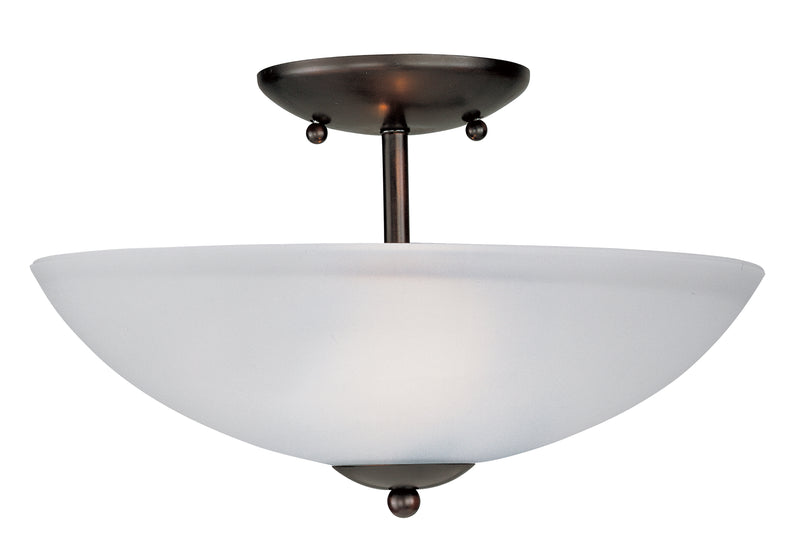 Maxim 10042FTBK Logan 2 Light Semi Flush Mount | Black