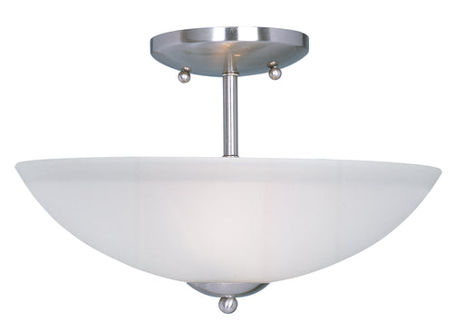 Maxim 10042FTSN Logan 2 Light Semi Flush Mount | Satin Nickel