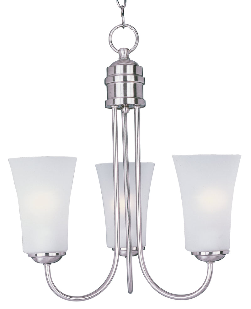 Maxim 10043FTSN Logan 3 Light Chandelier | Satin Nickel