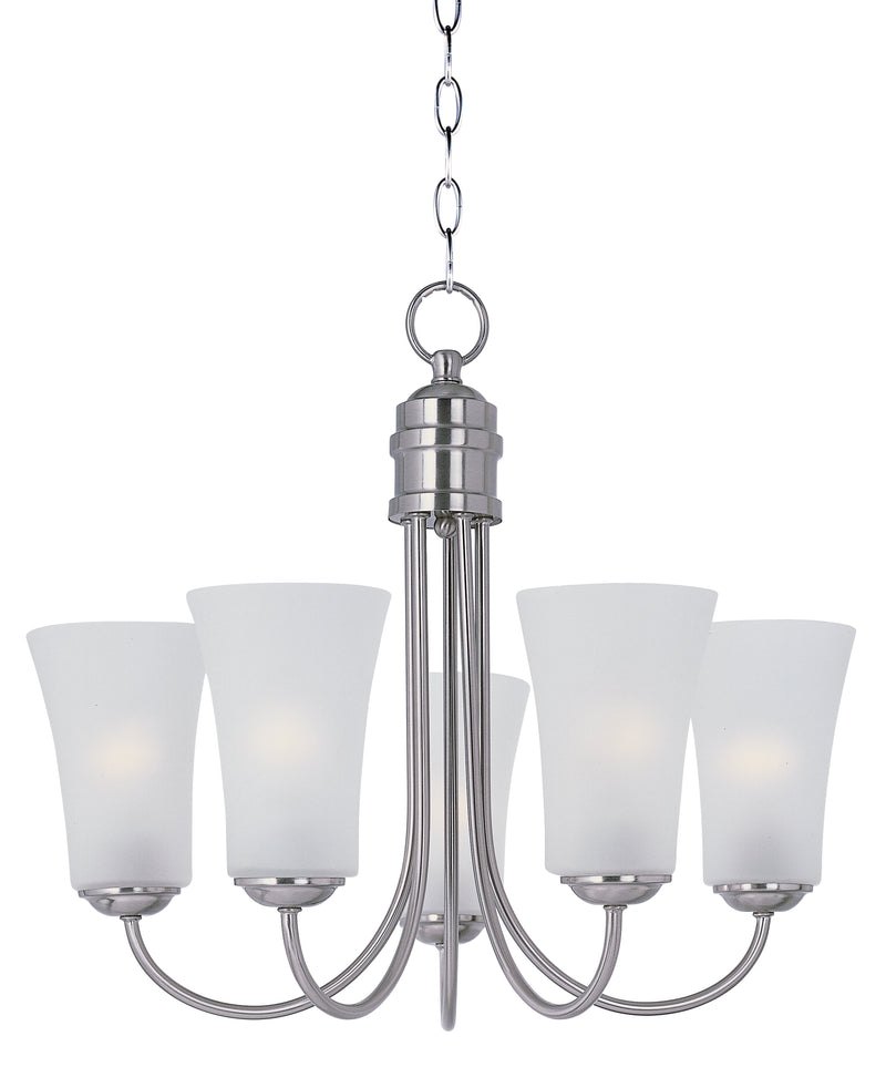 Maxim 10045FTSN Logan 5 Light Chandelier | Satin Nickel