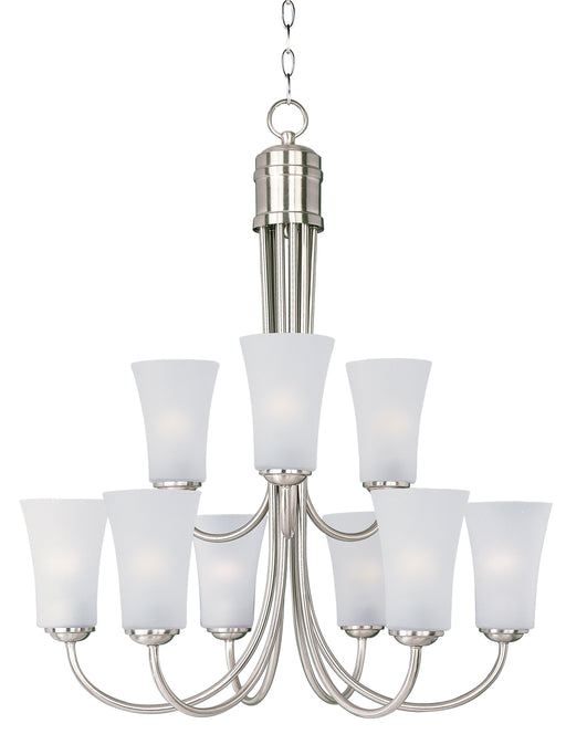 Maxim 10046FTSN Logan 9 Light Chandelier | Satin Nickel