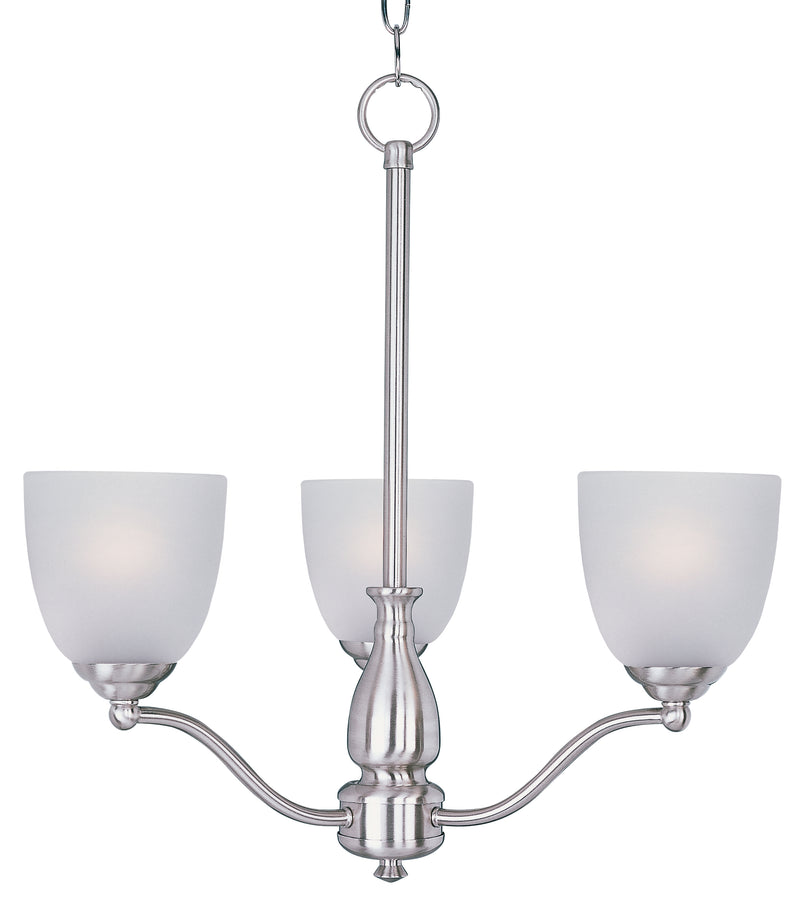 Maxim 10064FTSN Stefan 3 Light Chandelier | Satin Nickel