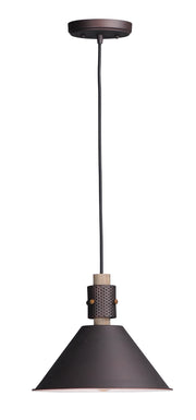 Maxim 10089OIWWD Tucson 1 Light Pendant | Oil Rubbed Bronze / Weathered Wood