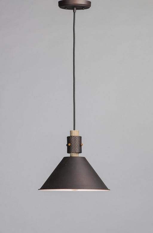 Maxim 10089OIWWD Tucson 1 Light Pendant | Oil Rubbed Bronze / Weathered Wood